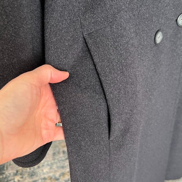 MaxMara Dark Grey Coat w/ Belt - Picture 14 of 14